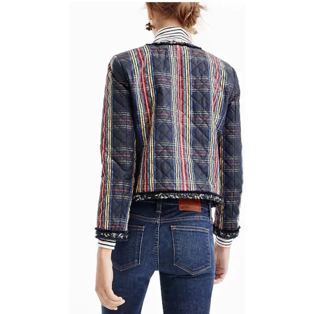 J. Crew Quilted Lady Jacket in Stewart Tartan‎ Plaid